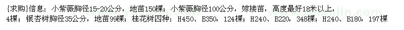 求購(gòu)小紫薇 銀杏樹(shù) 桂花樹(shù)