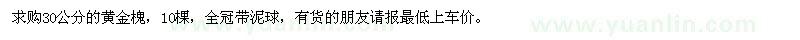 求購30公分的黃金槐