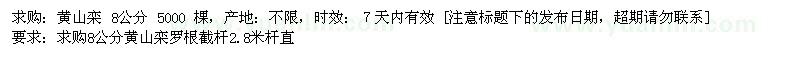 求購黃山欒  8公分 5000棵