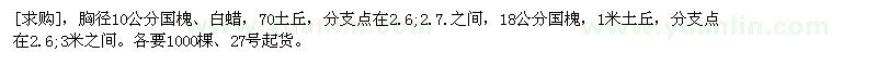 求購(gòu)胸徑10公分國(guó)槐、白蠟 18公分國(guó)槐