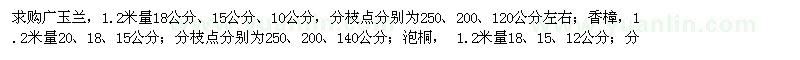 求購(gòu)廣玉蘭,香樟,泡桐,櫻花