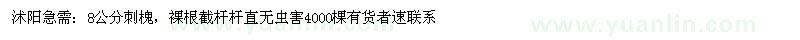 求購8公分刺槐