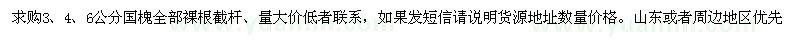 求購(gòu)3、4、6公分國(guó)槐