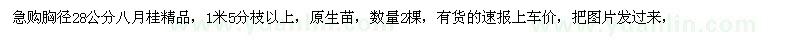 求購(gòu)胸徑28公分八月桂精品