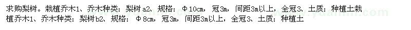 求購梨樹
