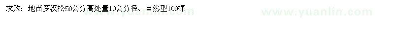求購羅漢松