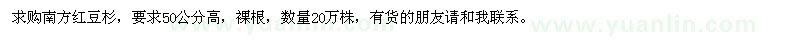 求購南方紅豆杉