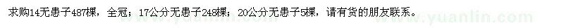 求購14、17、20公分無患子