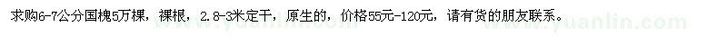 求購(gòu)6-7公分國(guó)槐5萬(wàn)棵
