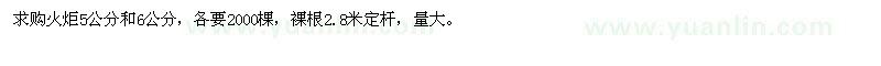 求購(gòu)火炬5公分和6公分 