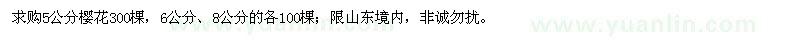 求購5,6,8公分櫻花
