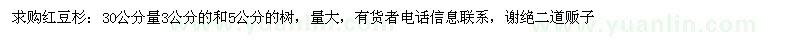 求購紅豆杉