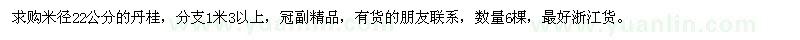 求購(gòu)米徑22公分的丹桂