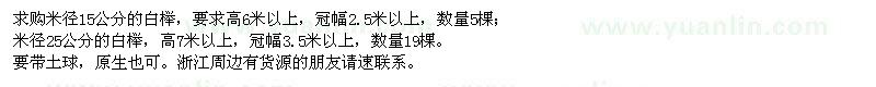求購(gòu)白櫸