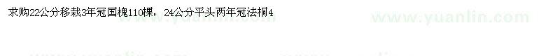 求購國槐、法桐