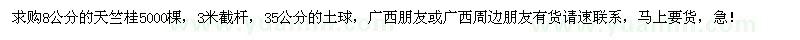 求購8公分的天竺桂