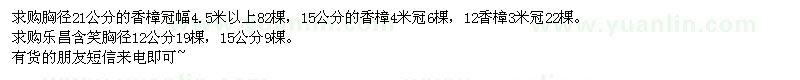 求購(gòu)香樟,樂(lè)昌含笑