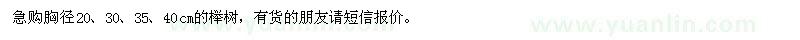 求購(gòu)急胸徑20,30,35,40cm的櫸樹