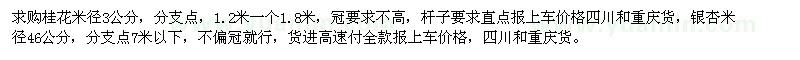 求購桂花、銀杏