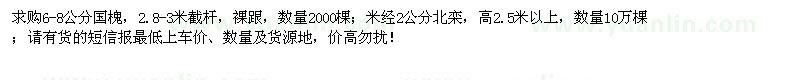 求購國槐、北欒