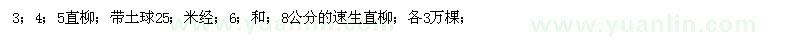 求購(gòu)柳樹(shù)