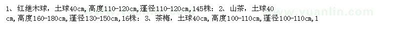 求購苗木