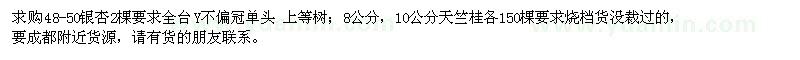 求購銀杏、天竺桂