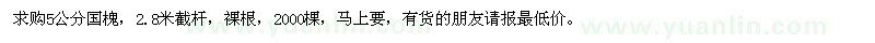 求購(gòu)5公分國(guó)槐