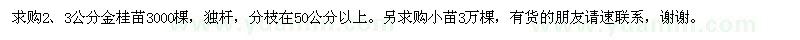 求購(gòu)金桂苗