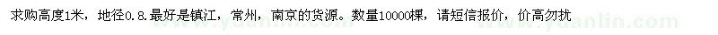 求購一年生國槐小苗