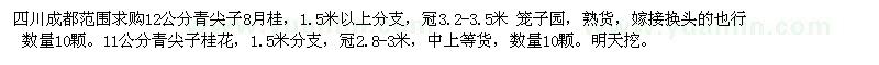 求購12公分青尖子8月桂