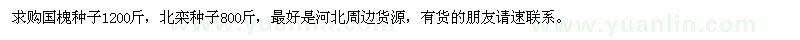求購(gòu)國(guó)槐種子、北欒種子