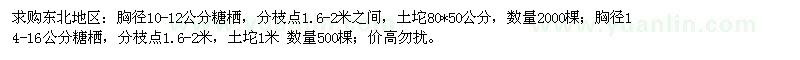 求購(gòu)東北地區(qū)糖槭