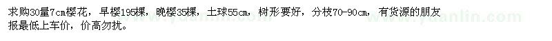 求購30量7cm櫻花