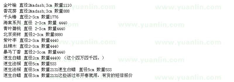 求購(gòu)工程用苗