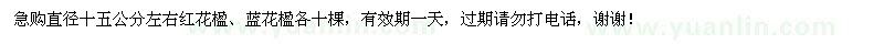 求購(gòu)直徑十五公分左右紅花楹