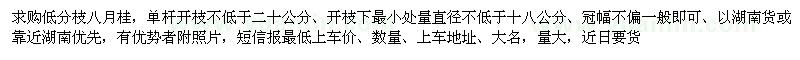 求購(gòu)低分枝八月桂