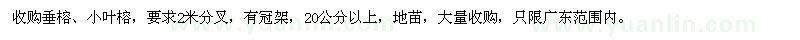 求購垂榕、小葉榕（20公分以上）