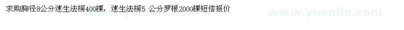 求購5、8公分速生法桐