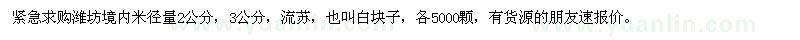 求購米徑2、3公分流蘇