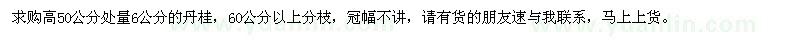 求購高50公分處量6公分丹桂