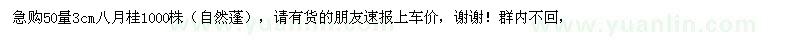 求購50量3公分八月桂