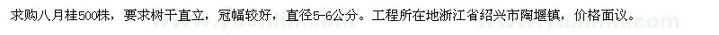 求購(gòu)直徑5-6公分八月桂