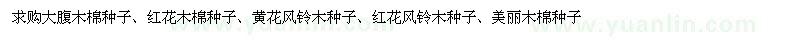 求購大腹木棉種子、紅花木棉種子、黃花風(fēng)鈴木種子