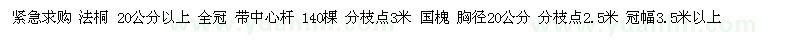 求購法桐、國槐
