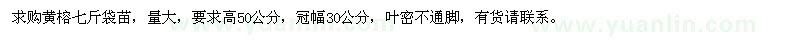 求購(gòu)高50公分黃榕