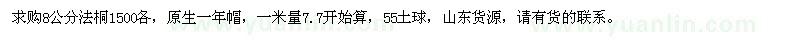求購8公分法桐