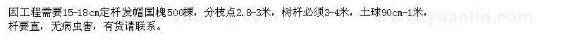 求購15-18公分國槐
