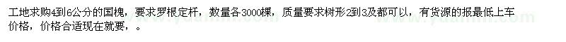 求購4-6公分國槐
