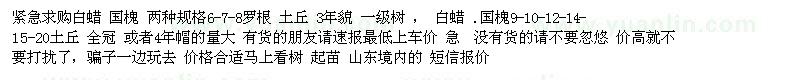 求購白蠟、國槐